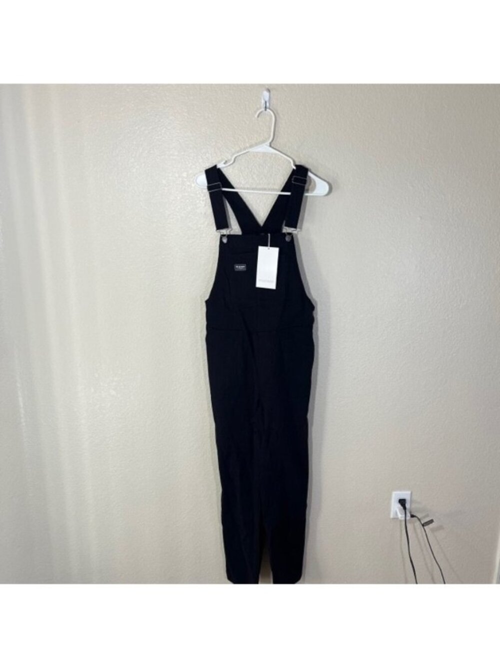 Wildfang Overalls Womens Small Essential Overall Black Denim Pockets NEW - Picture 1 of 6